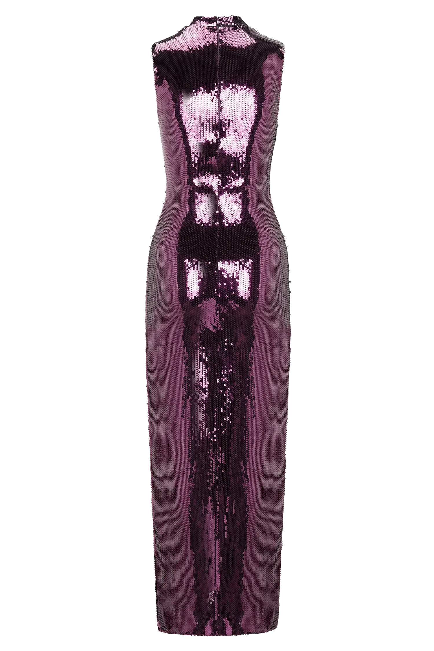 Veronica Sequin Midi Dress Plum