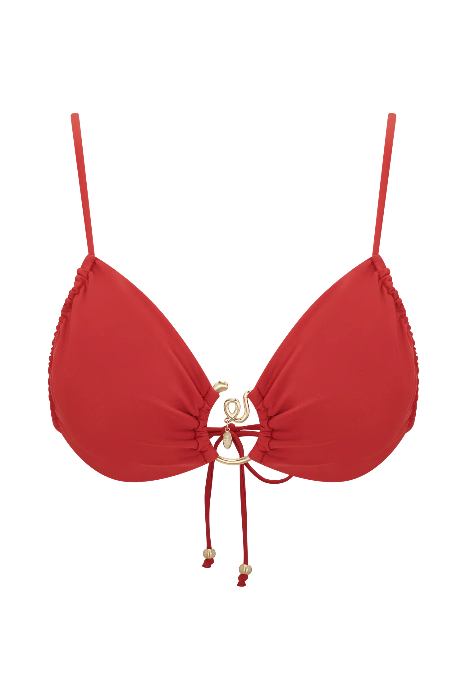 Tyler Bikini Top With Hardware Red