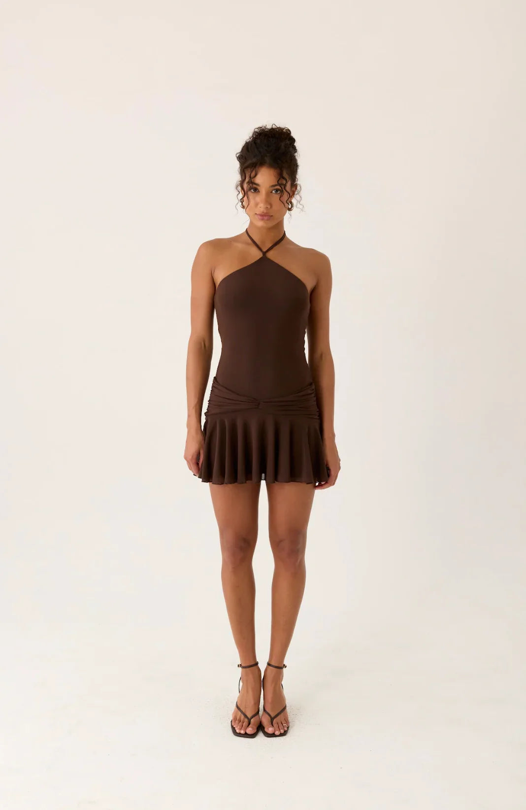 Elektra Mini Dress Chocolate