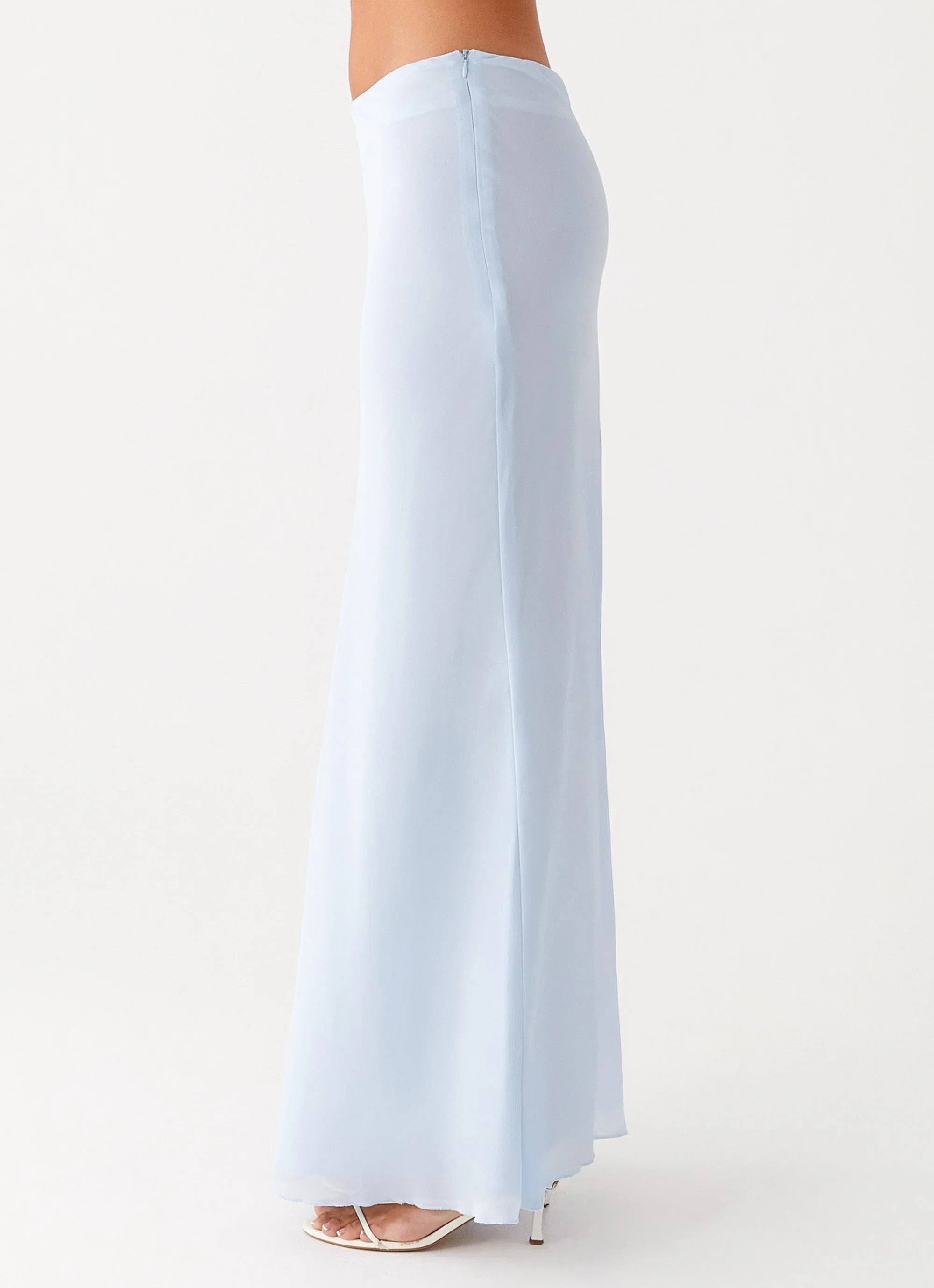 Michaella Chiffon Maxi Skirt Blue