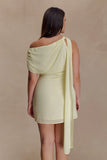Daisie Chiffon Mini Dress Lemon