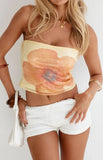 Denzel Yellow Floral Sequin Top