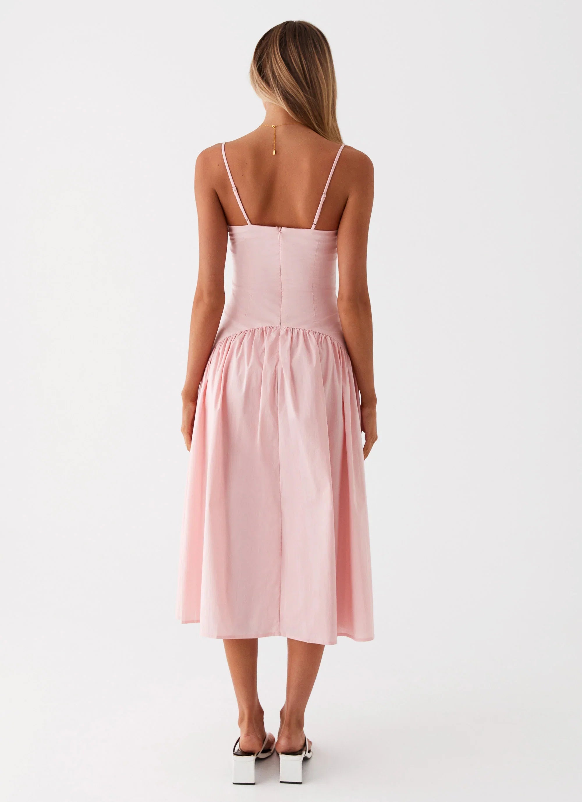 Yvette Corset Midi Dress Pink