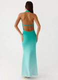 Paradox Shell Maxi Dress Mint Ombre