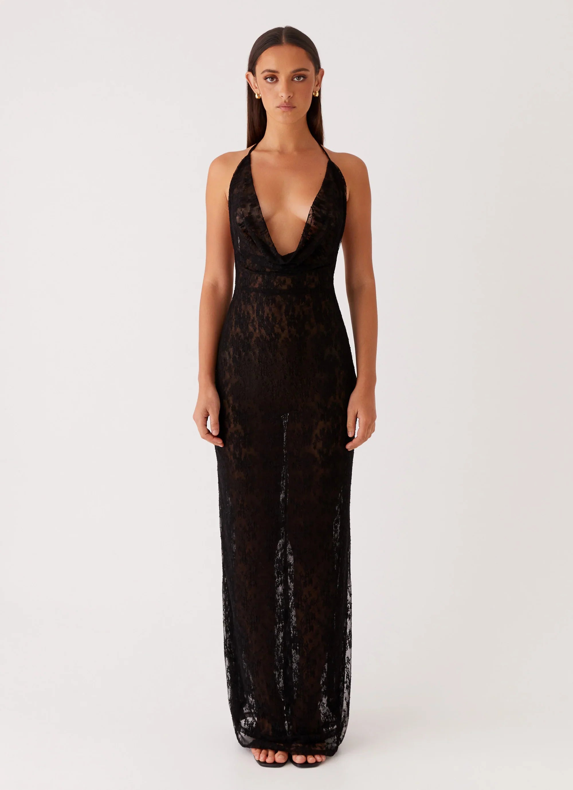 Champagne Coastline Maxi Dress Black