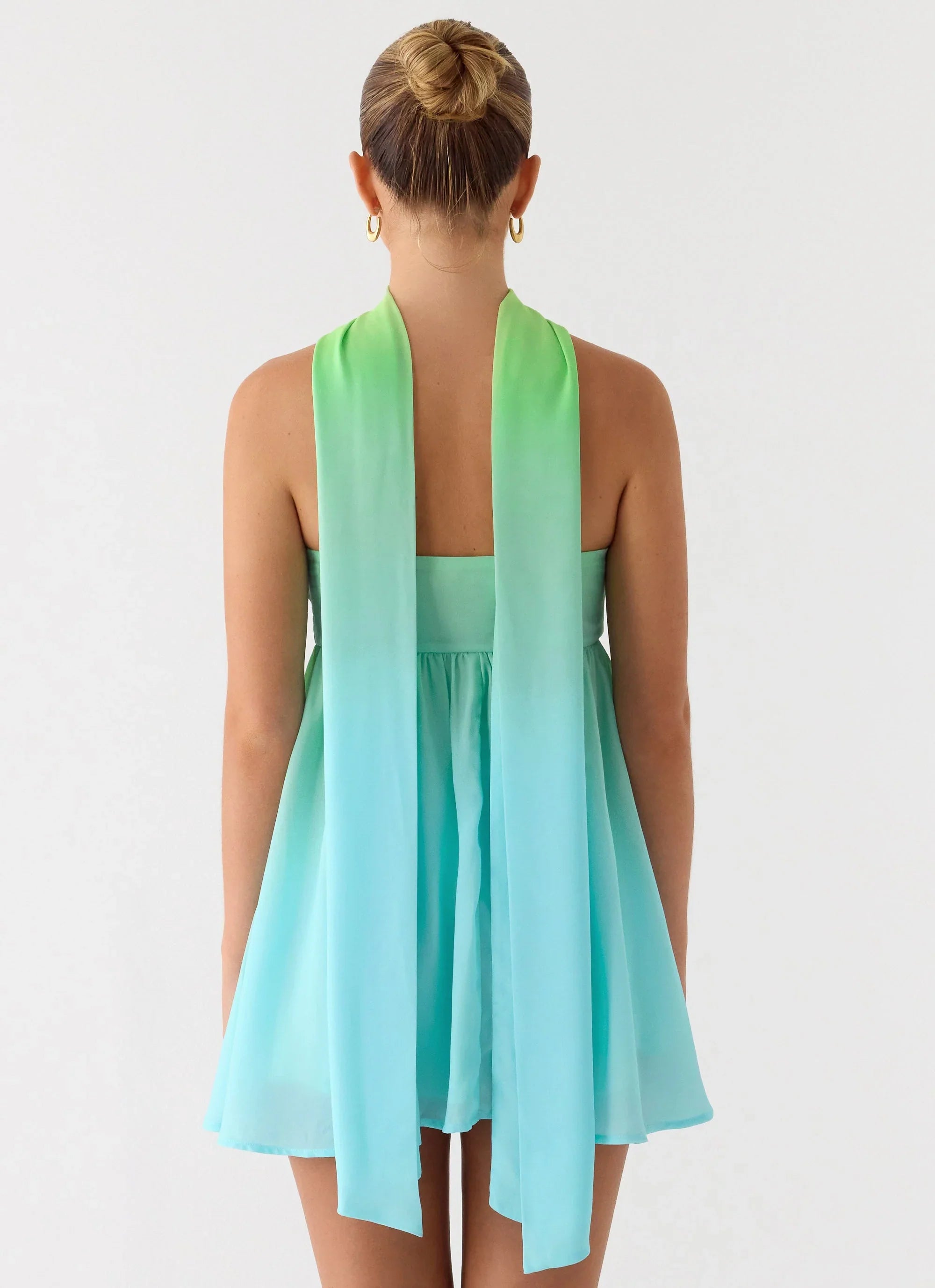 Calantha Scarf Mini Dress Sea Ombre