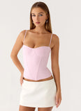 Tayana Corset Top Pink