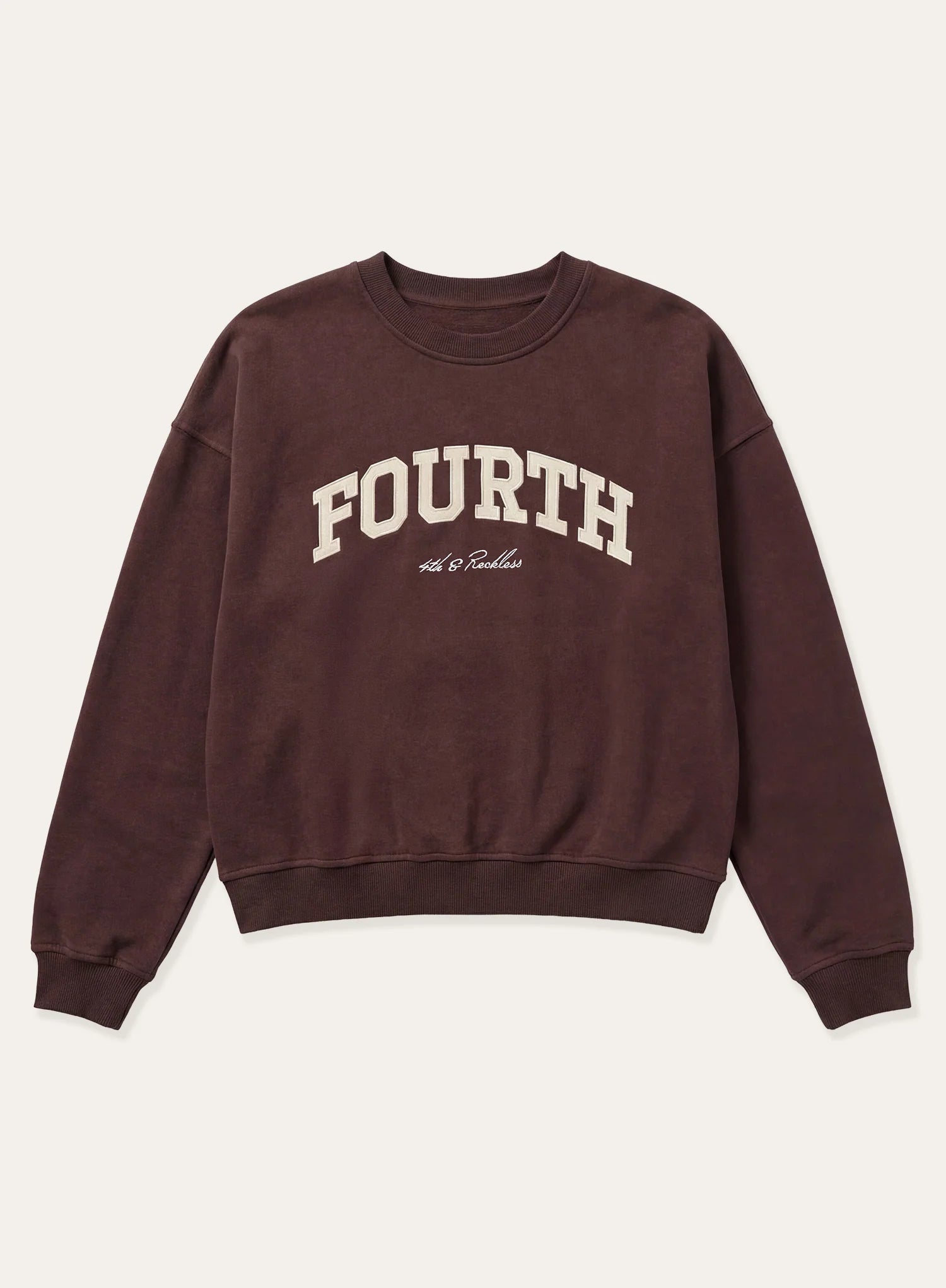 Chocolate Fourth Branded Oversized Sweatshirt