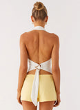 New Yorker Denim Mini Shorts Yellow