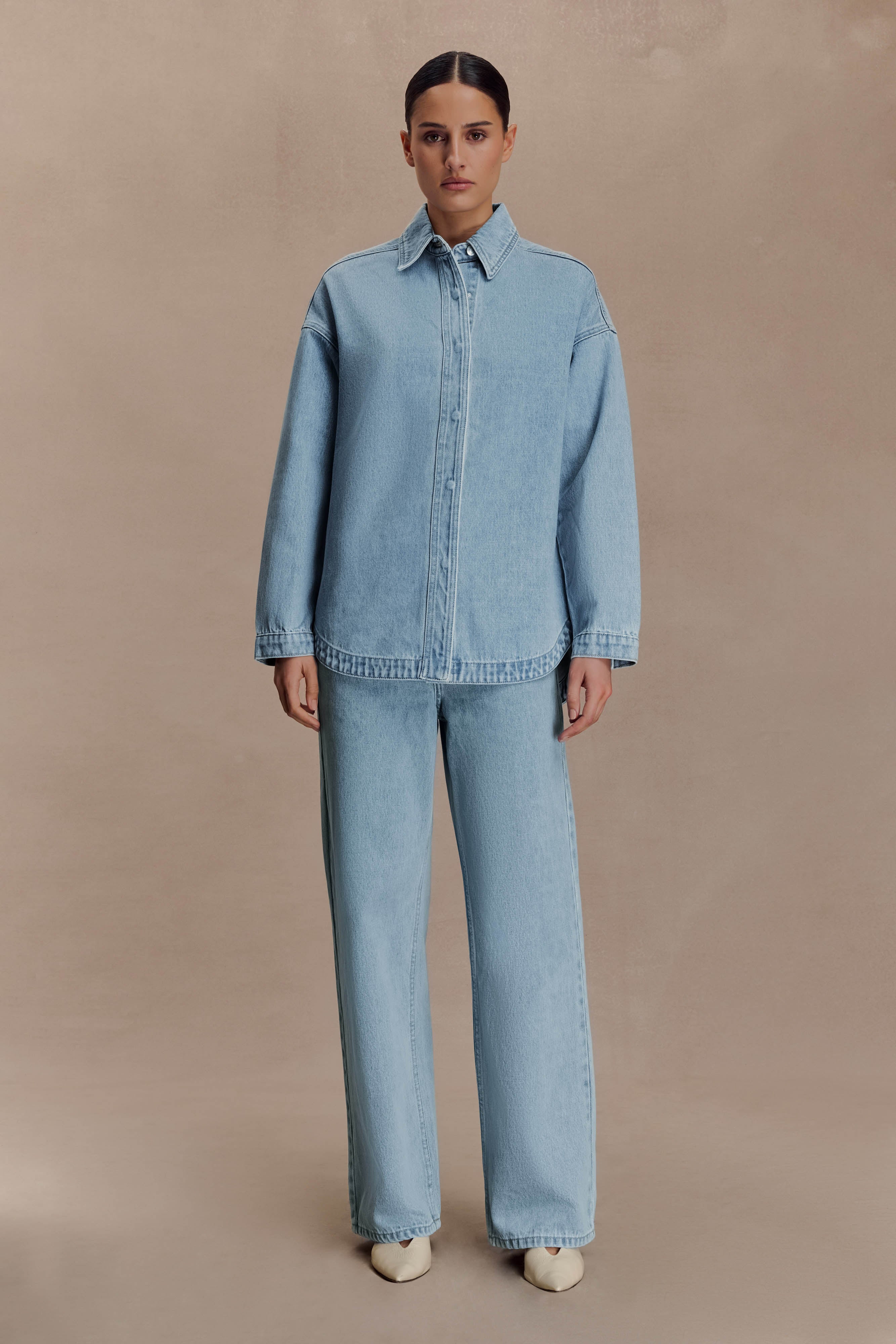 Lioda Oversized Denim Shirt 80S Blue
