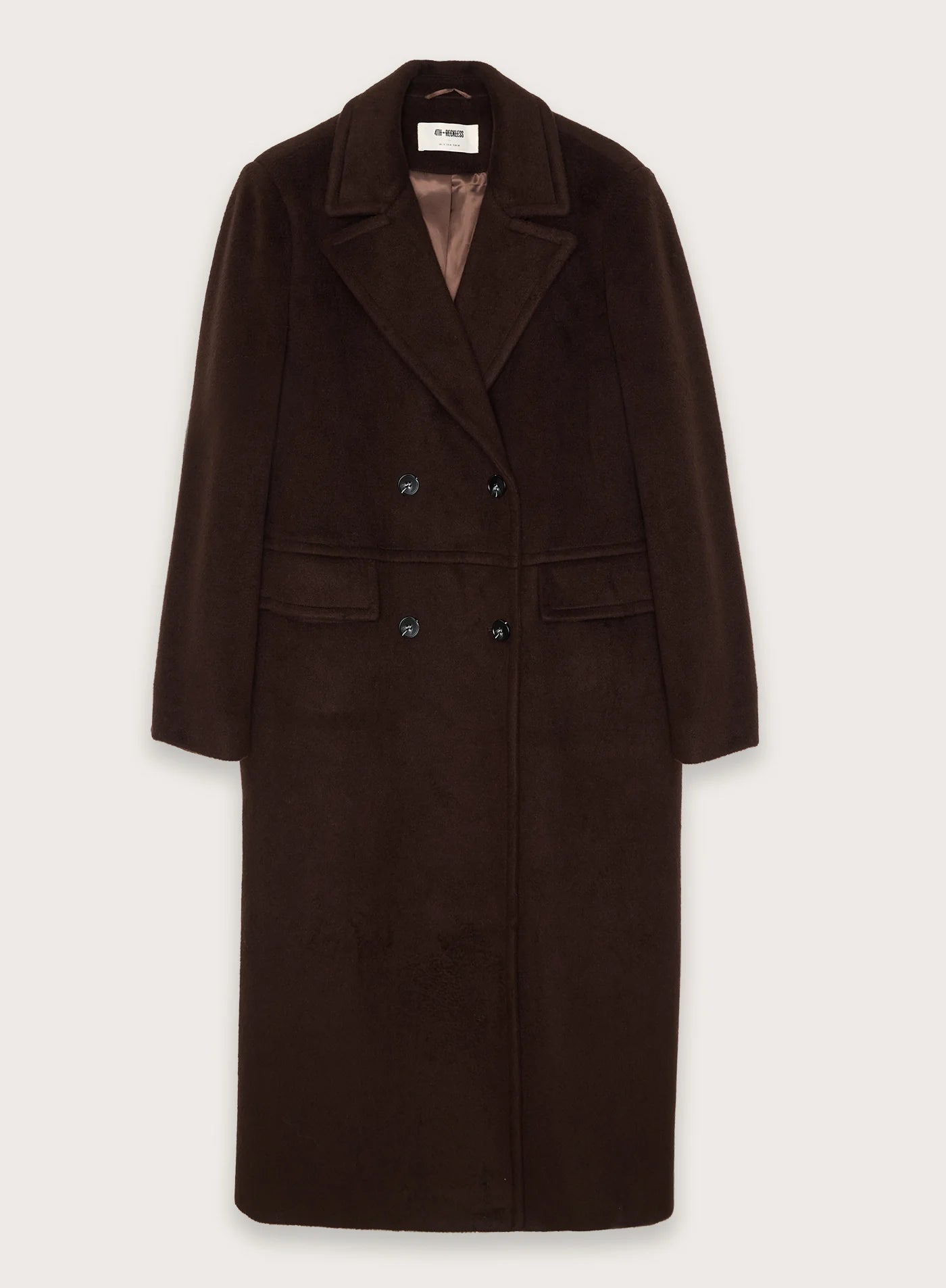 Chocolate Double Breasted Longline Coat