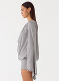 Kyrah Long Sleeve Mini Dress Misty Blue