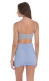 Mesh Bodycon Dress in Blue