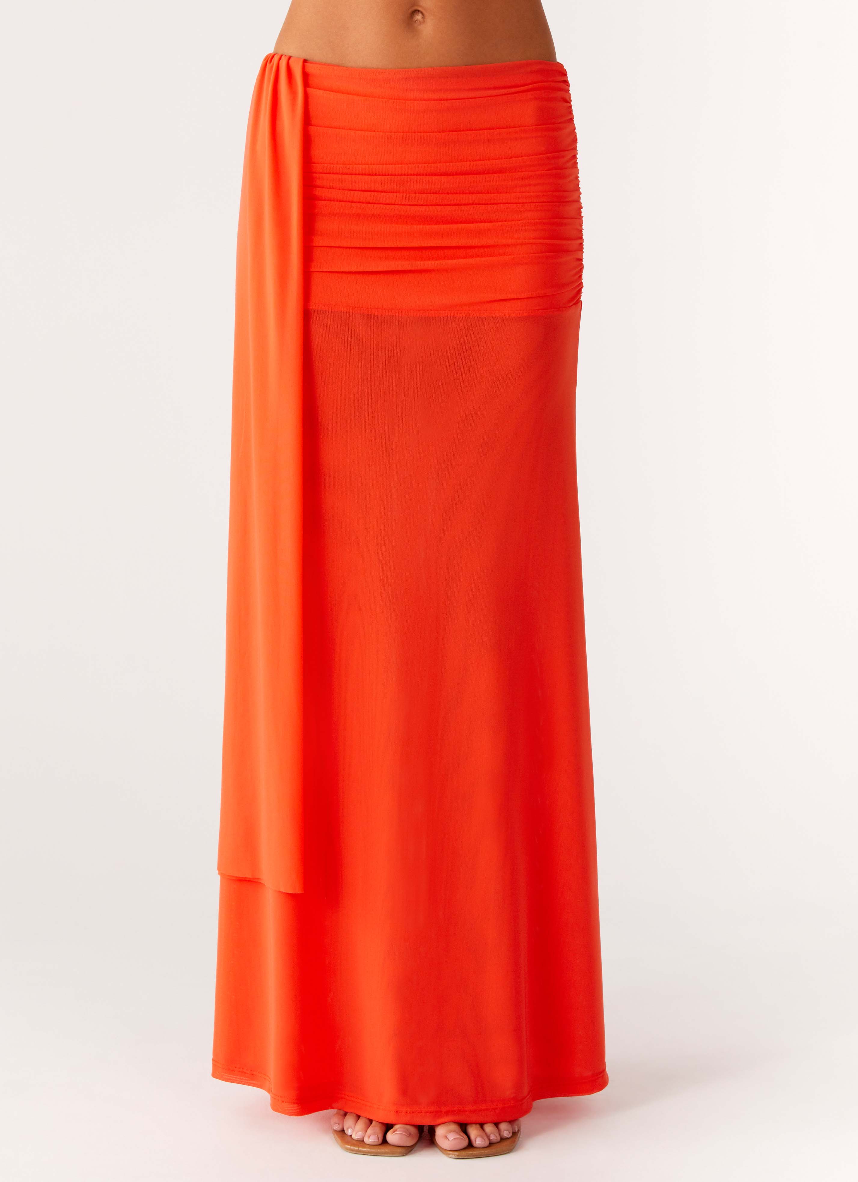 Blaze Maxi Skirt Fire Red