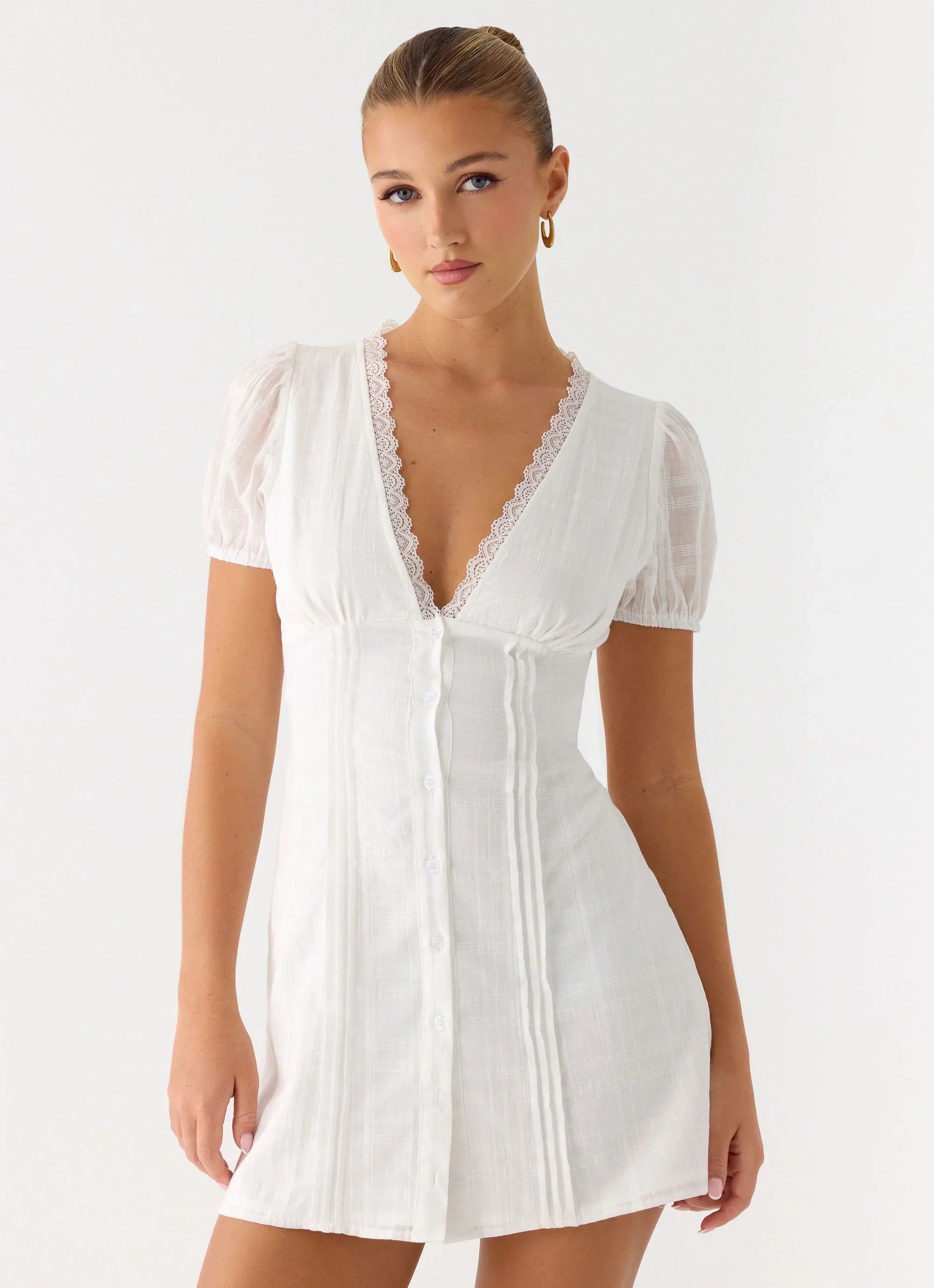 Sweet Lullaby Mini Dress White
