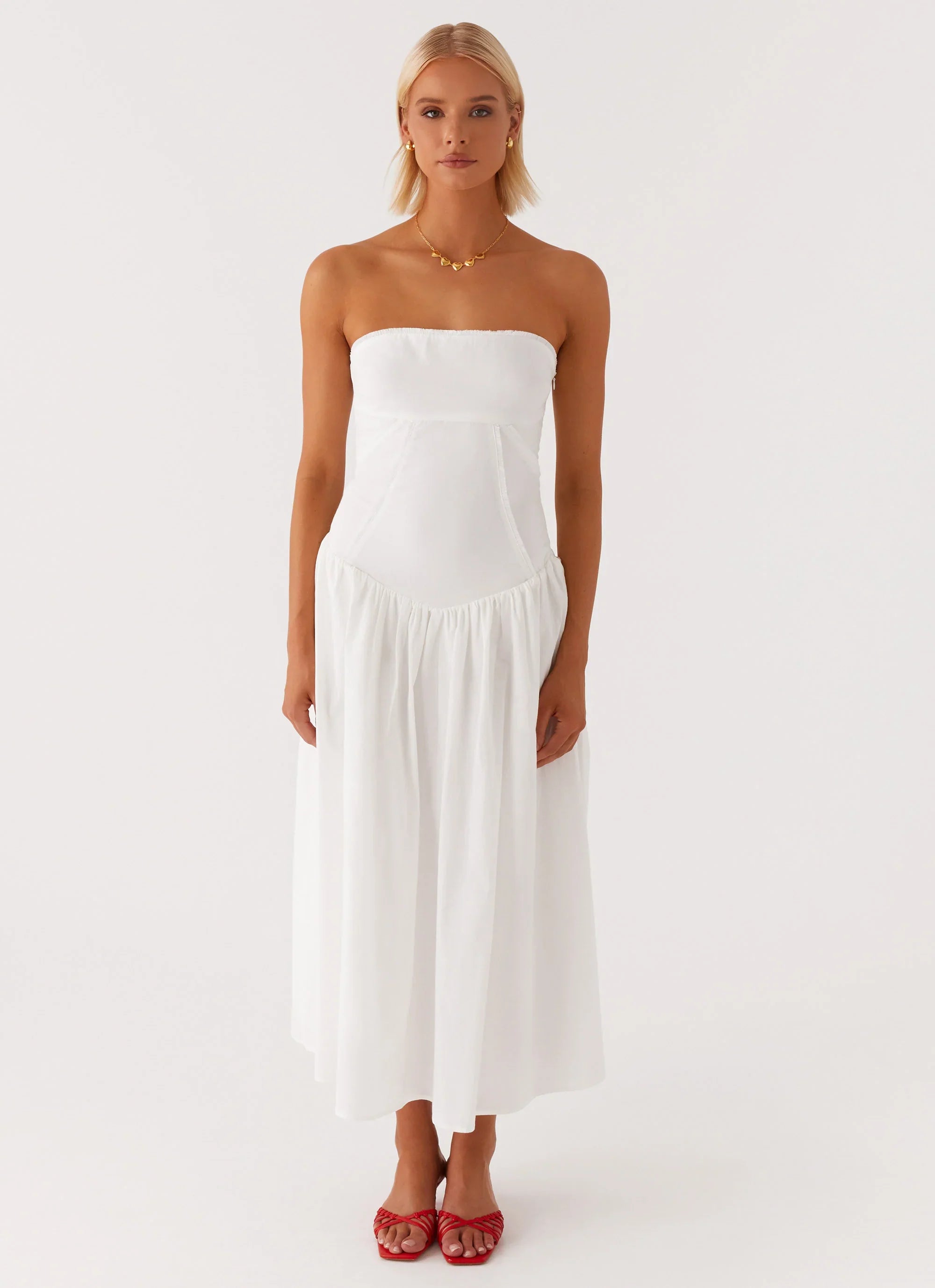 Larnie Midi Dress White