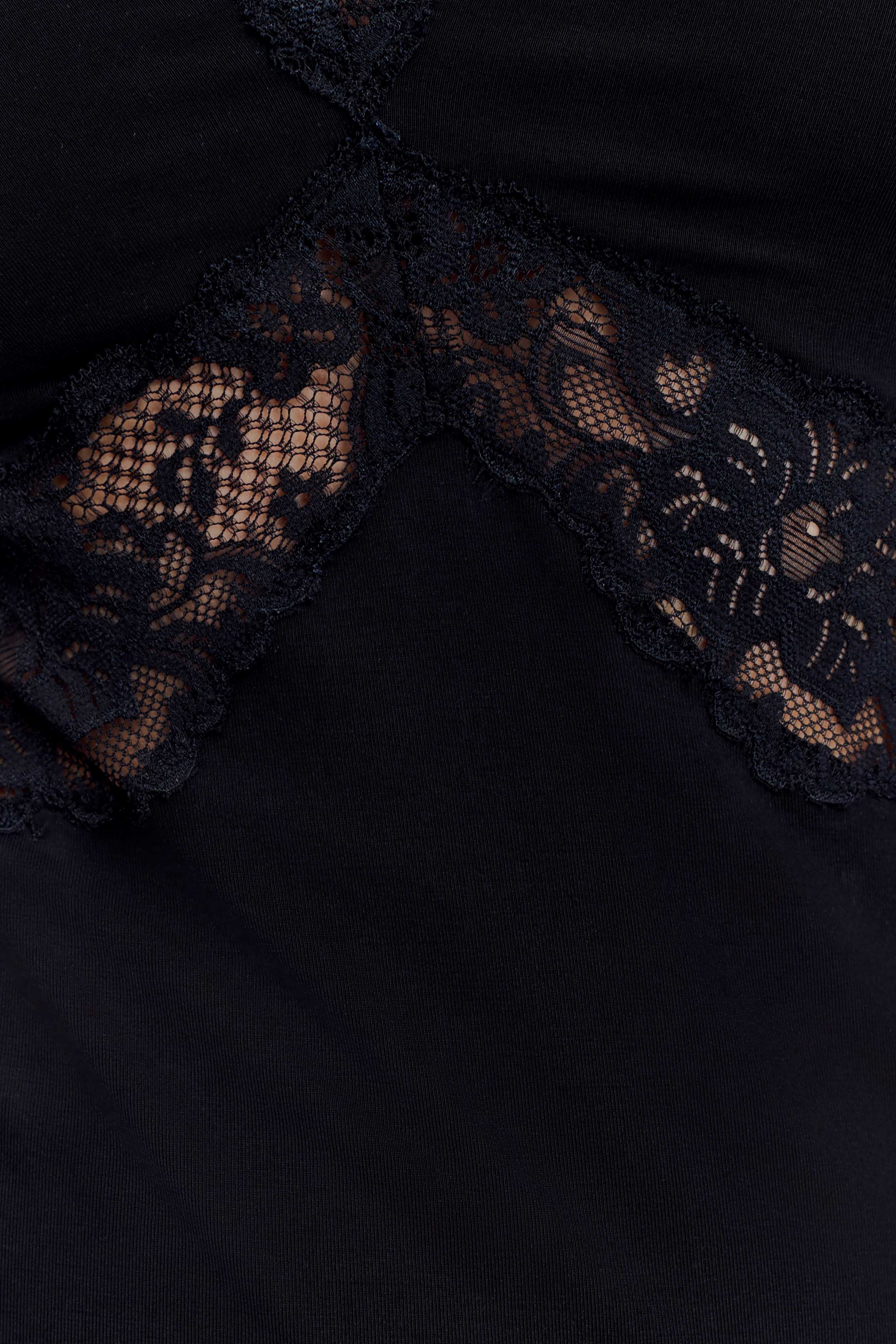 Electra Slinky Lace Maxi Dress Black