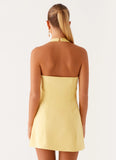 Remi Halter Mini Dress Yellow