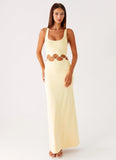 Dreamboat Beaded Maxi Dress Yellow