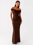 Either Way Maxi Dress Chocolate