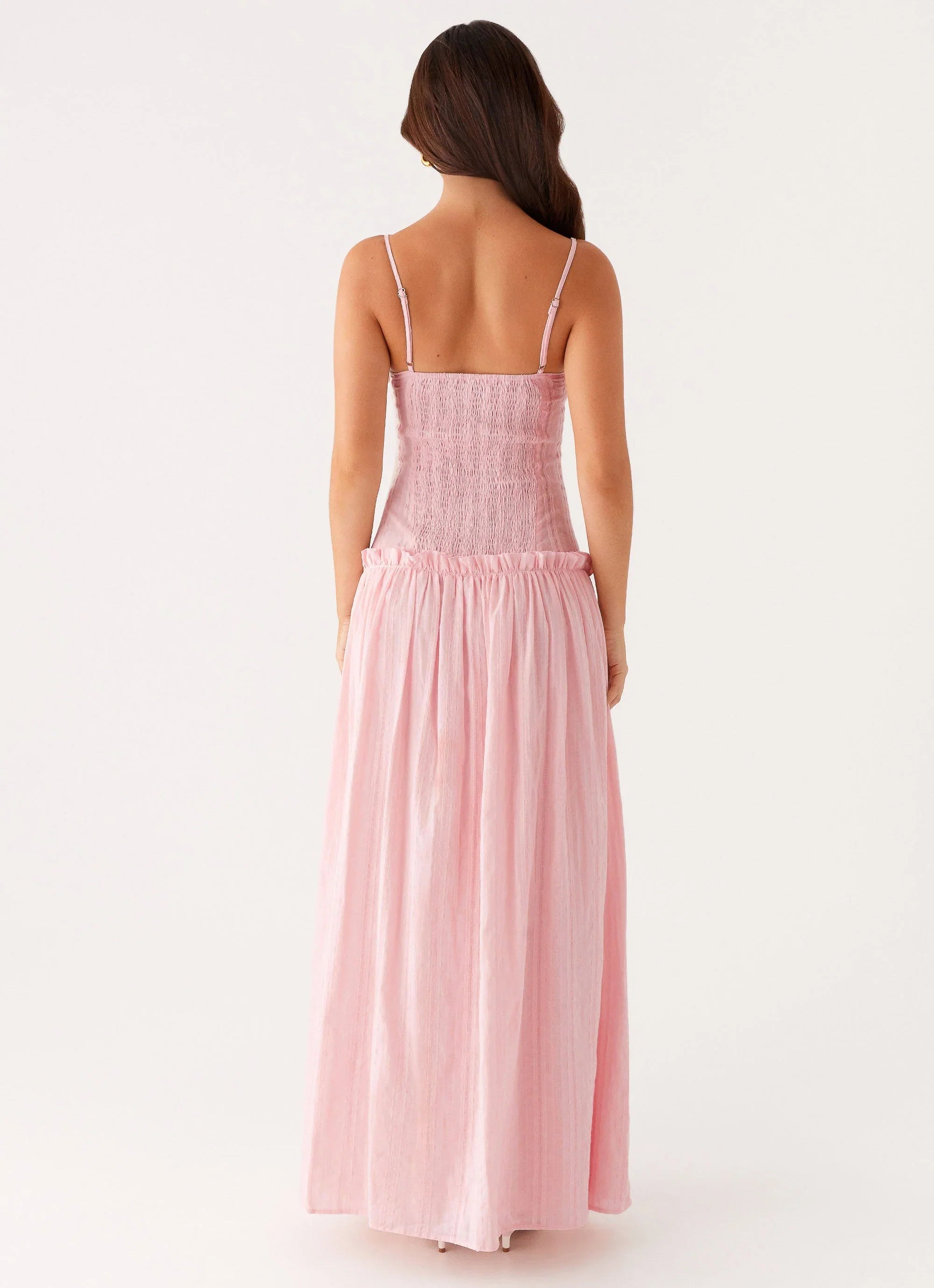Jacinda Drop Waist Maxi Dress Pink