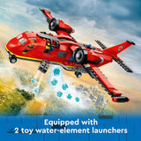 LEGO City Fire Rescue Plane Toy for Kids and Fans of Firefighter Toys Fun Birthday Gift Idea for Boys and Girls Ages 6 who Love Airplane Toys and Imaginative Play Includes 3 Minifigures 60413