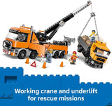 LEGO City Heavy Duty Recovery Tow Truck with Crane Building Toy Dump Tow Truck Toys for Boys Girls Ages 8 Pretend Play Set for Kids Gift Idea for Birthdays Holidays 60467