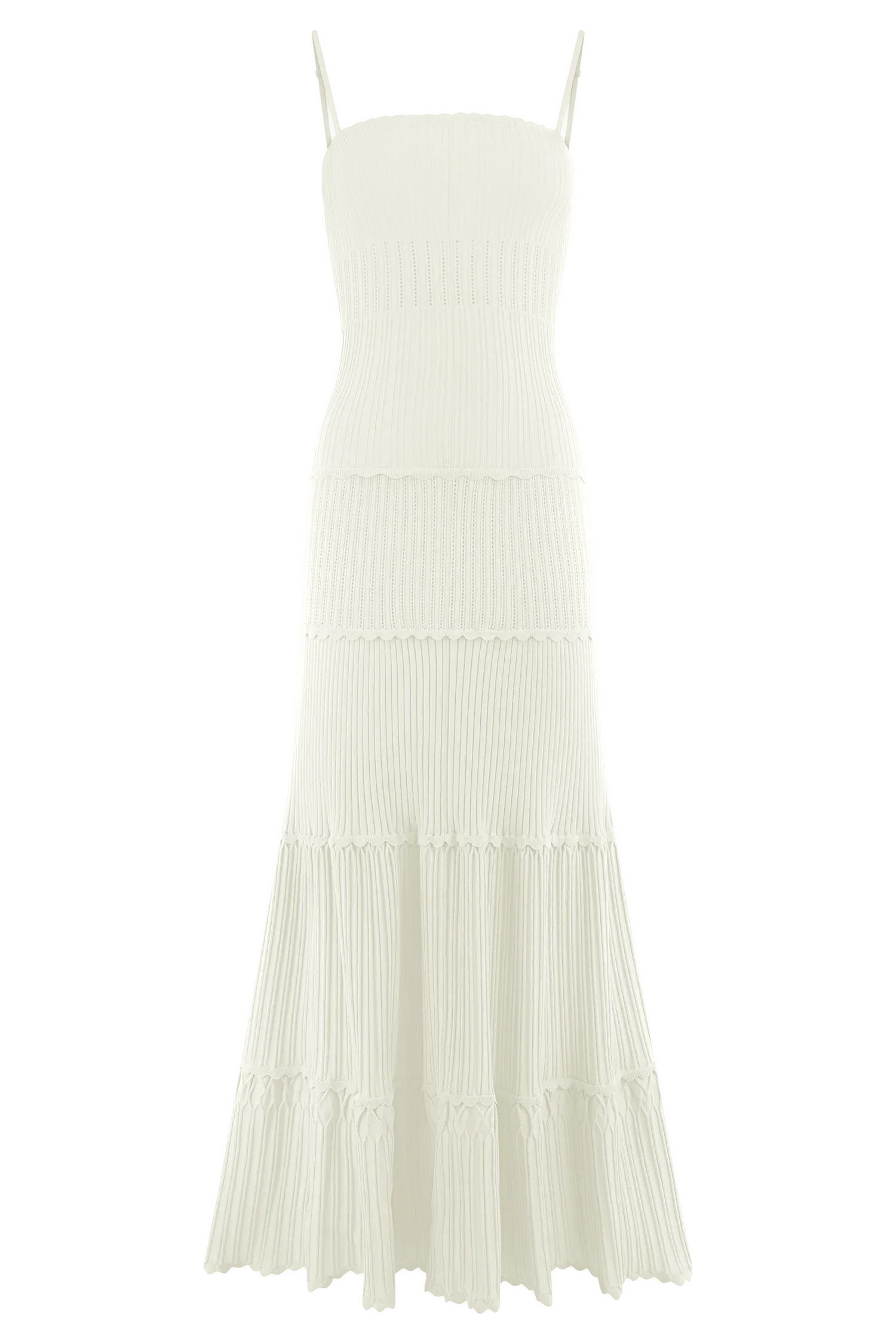 Finley Pointelle Knit Maxi Dress Ivory