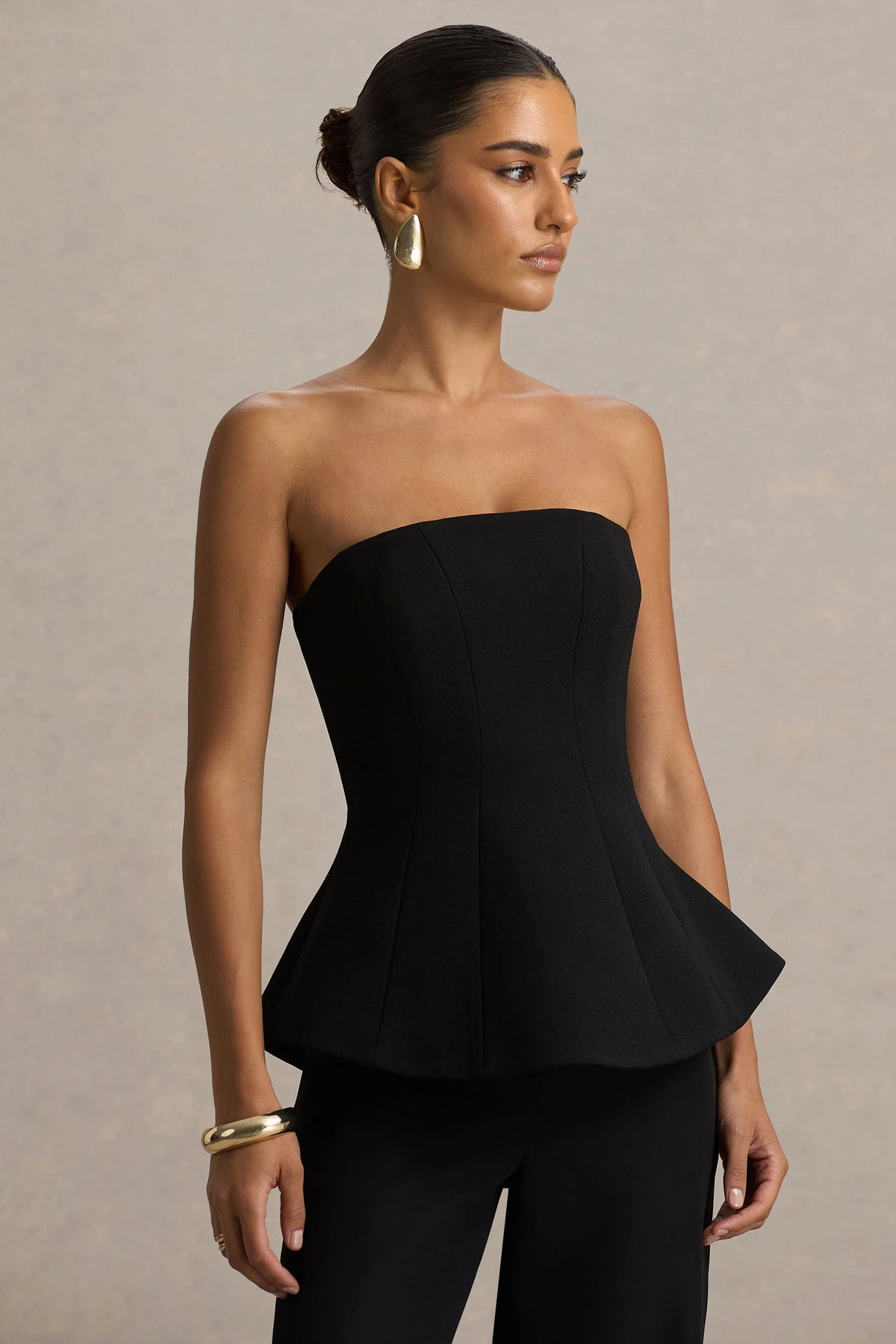 Gifted Black Bandeau Corset Top