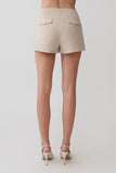 Solenne Suiting Shorts Natural Marle
