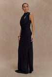 Galia Cowl Neck Maxi Dress Black