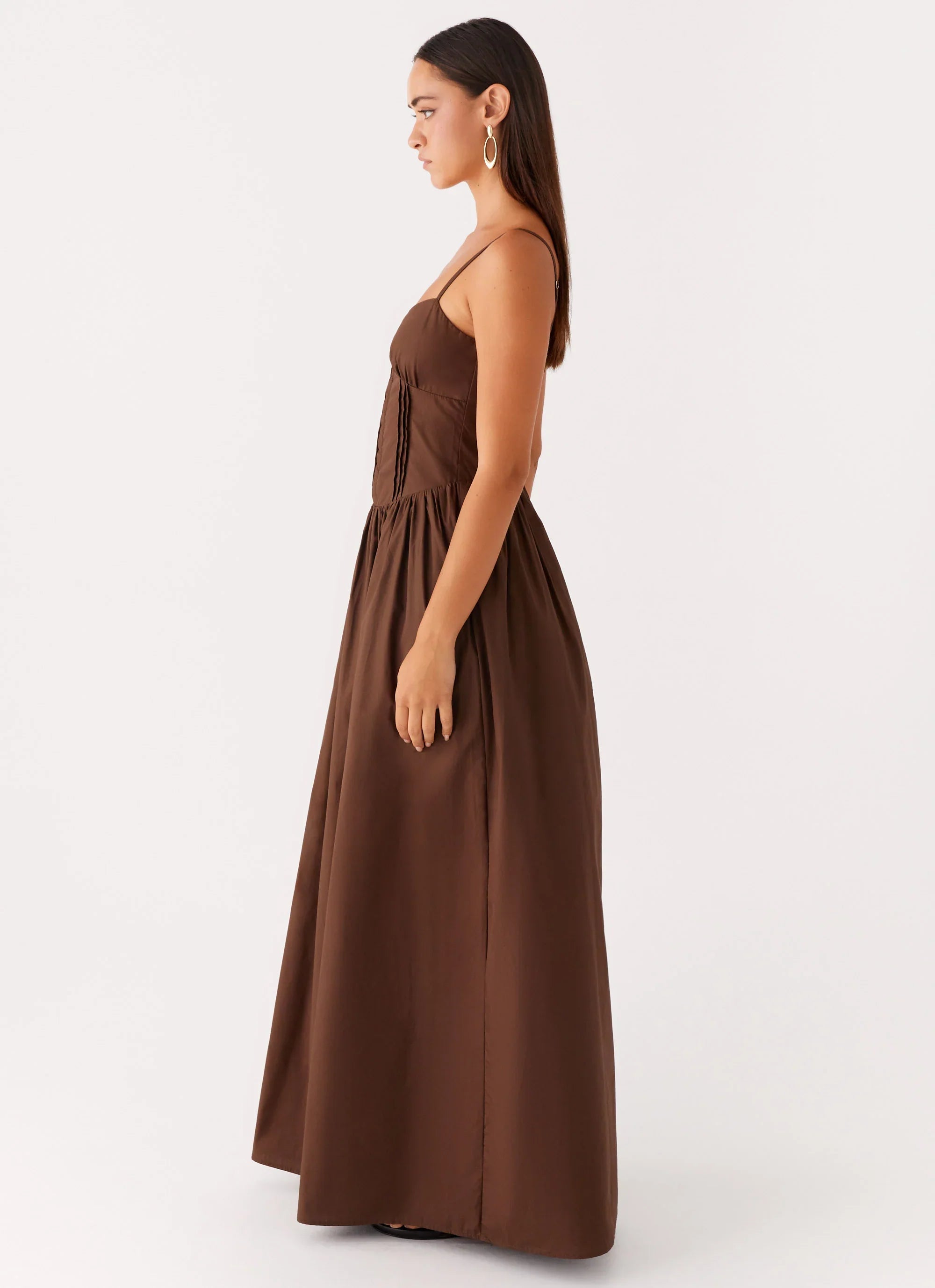 Cerys Maxi Dress Chocolate
