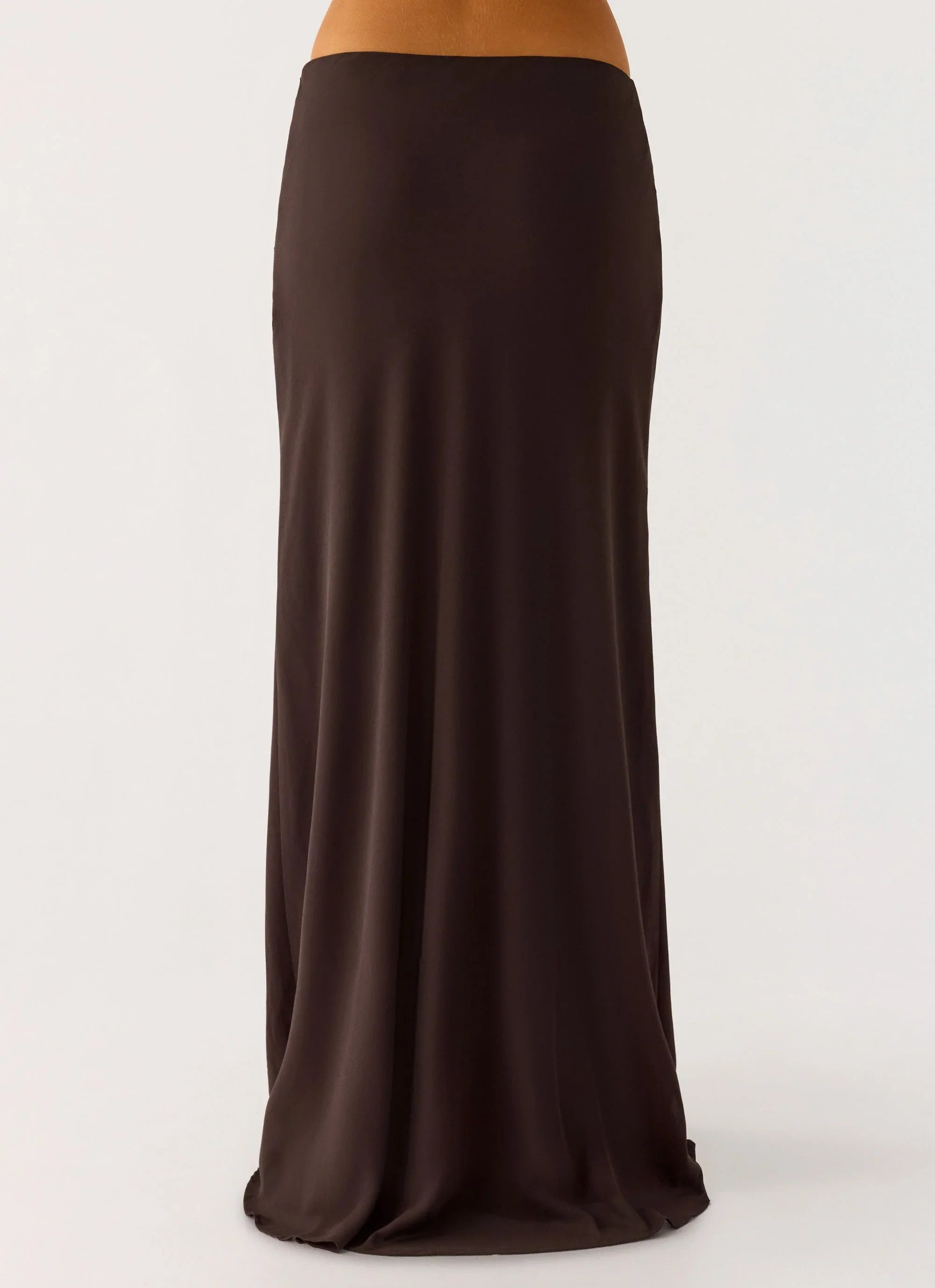 Star Girl Chiffon Maxi Skirt Cool Chocolate