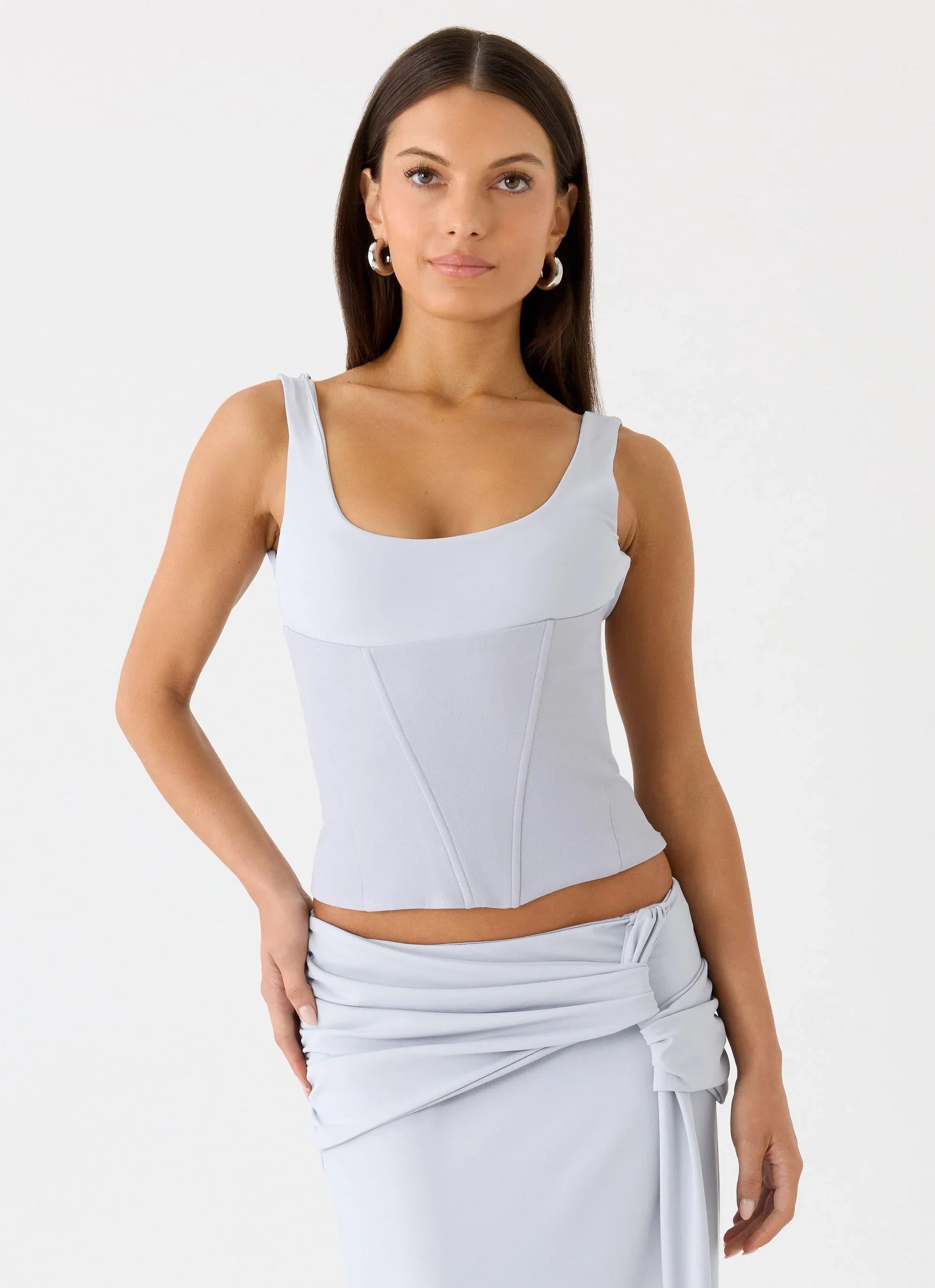 Romana Corset Top Misty Blue