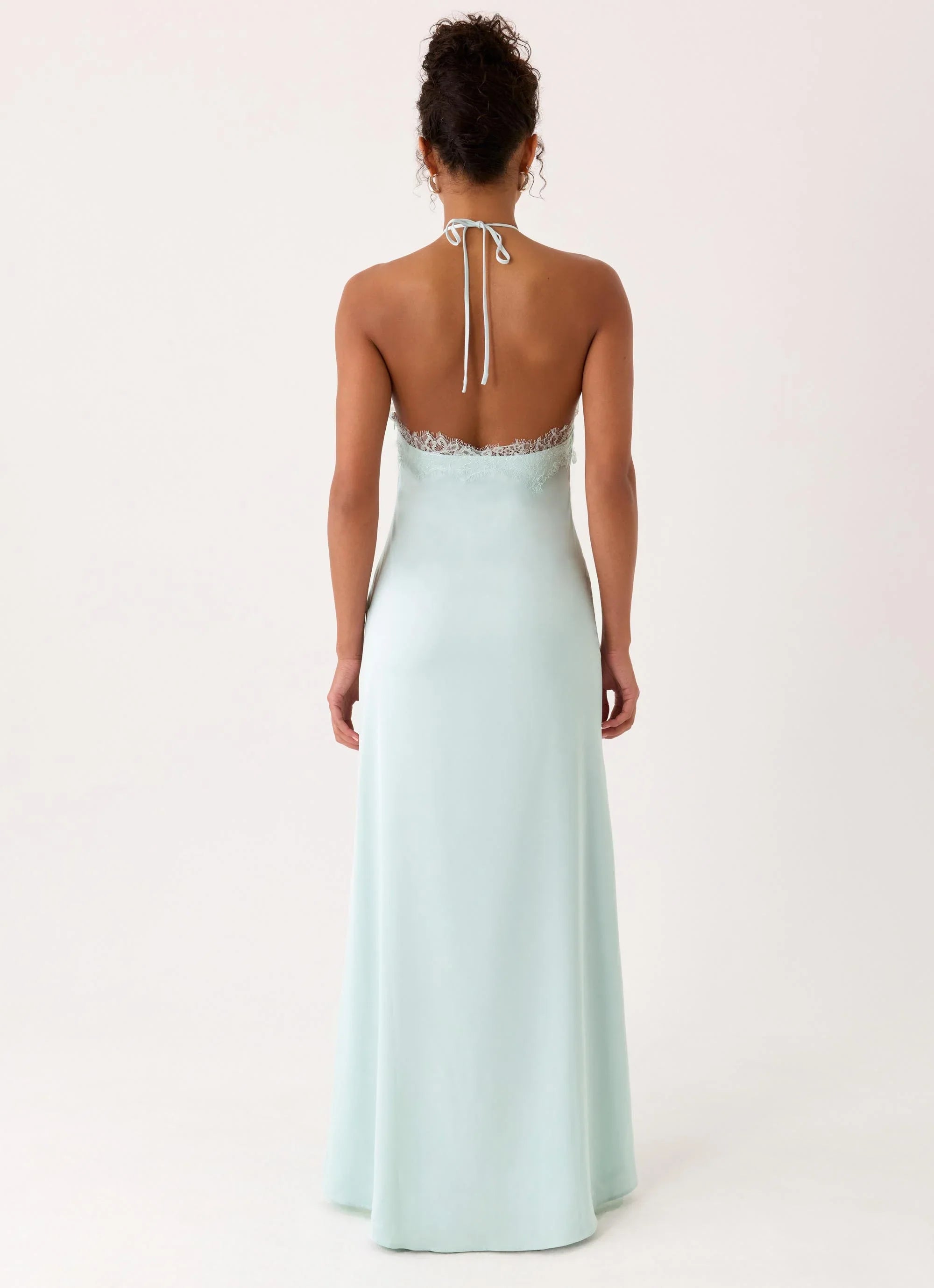 Samaria Halter Maxi Dress Aqua