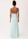 Samaria Halter Maxi Dress Aqua