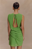 Oria Chiffon Mini Dress Green