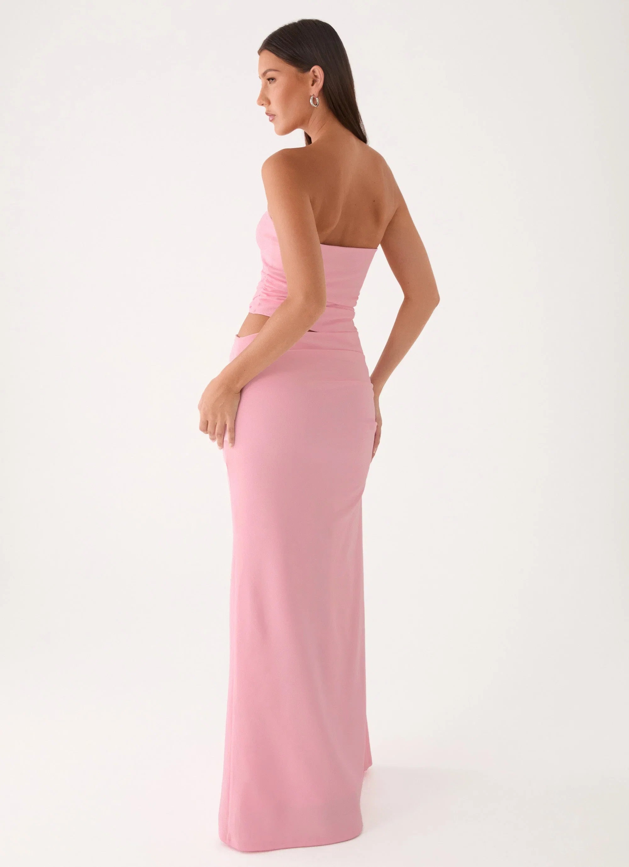 Carella Strapless Maxi Dress Pink
