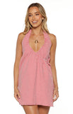 Althea Red Gingham Wrap Front Mini Dress