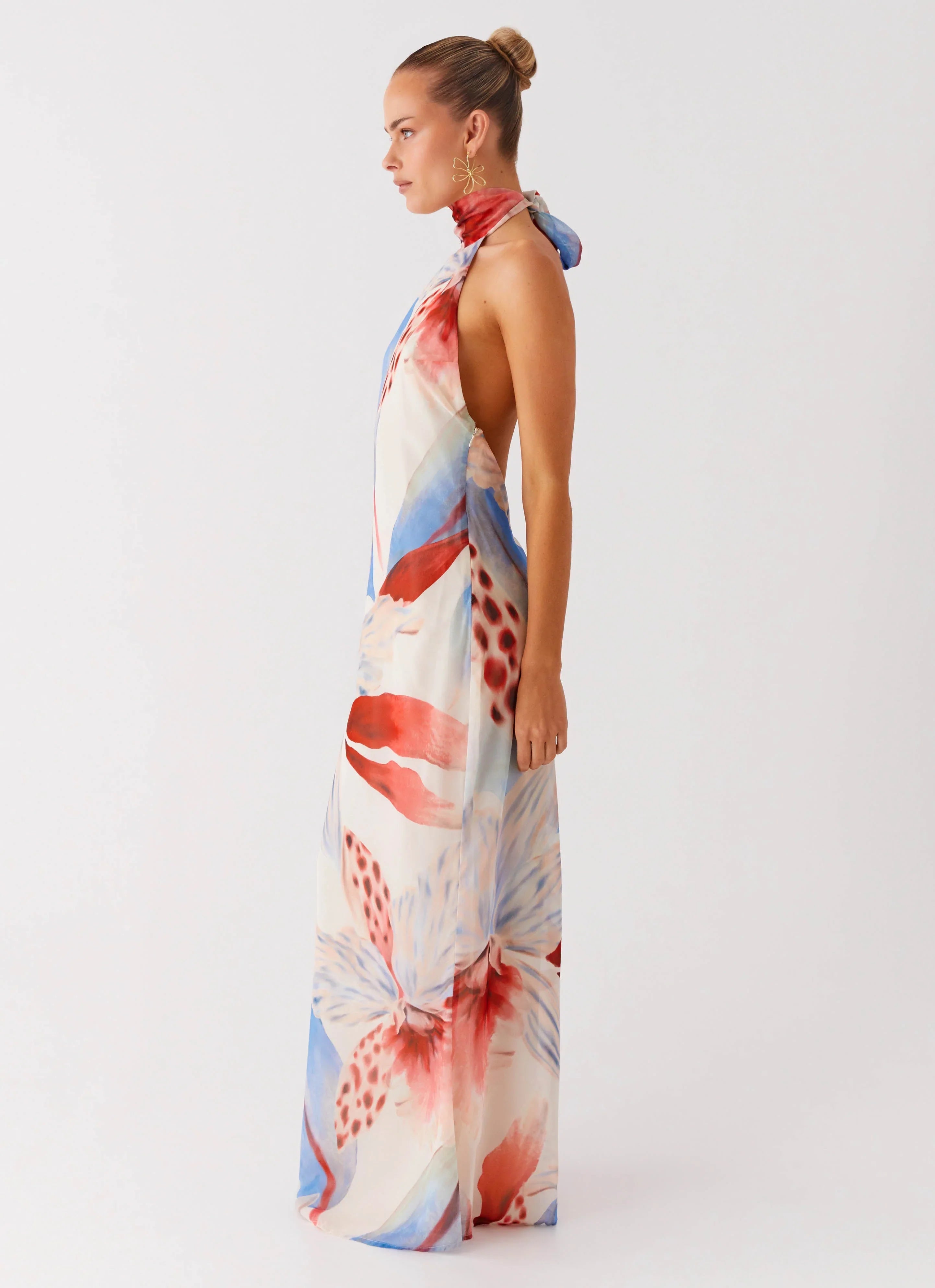 California Maxi Dress Deep Sea Bloom
