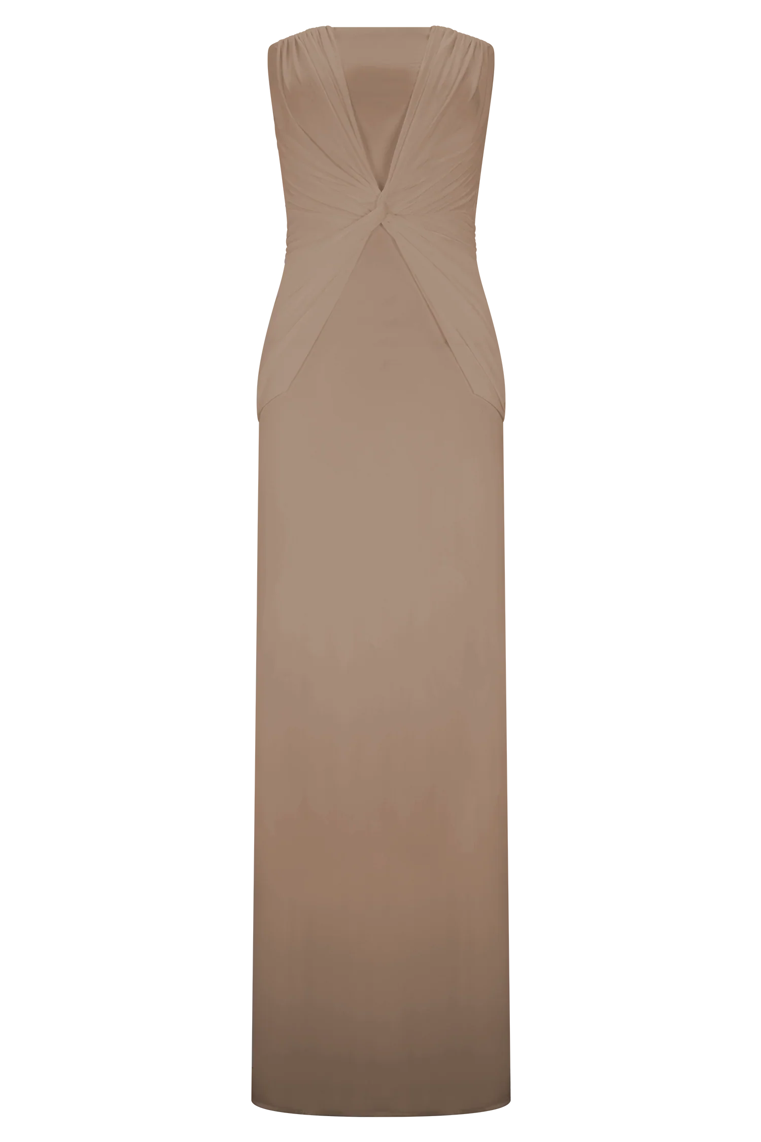 Mirren Strapless Slinky Maxi Dress Bronze