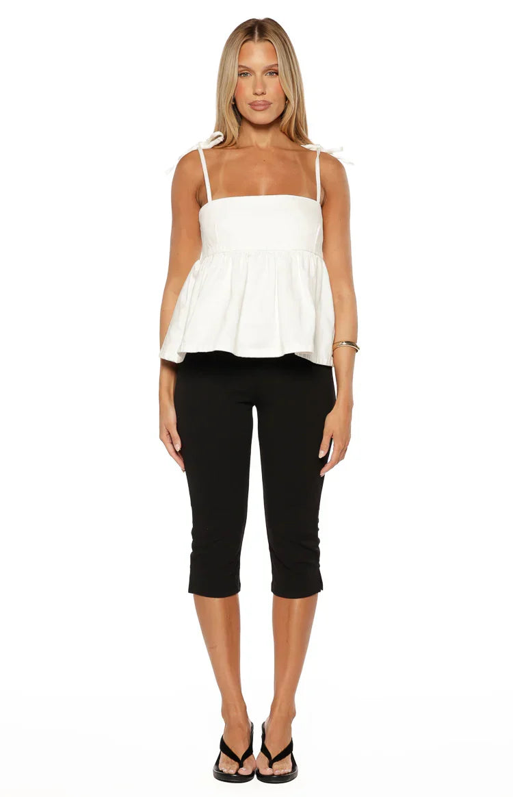 Ethel White Denim Top