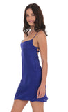 Satin Open Back Dress in Royal Blue