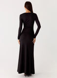 Palm Haze Maxi Dress Black