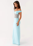 Infatuation Lace Maxi Dress Turquoise