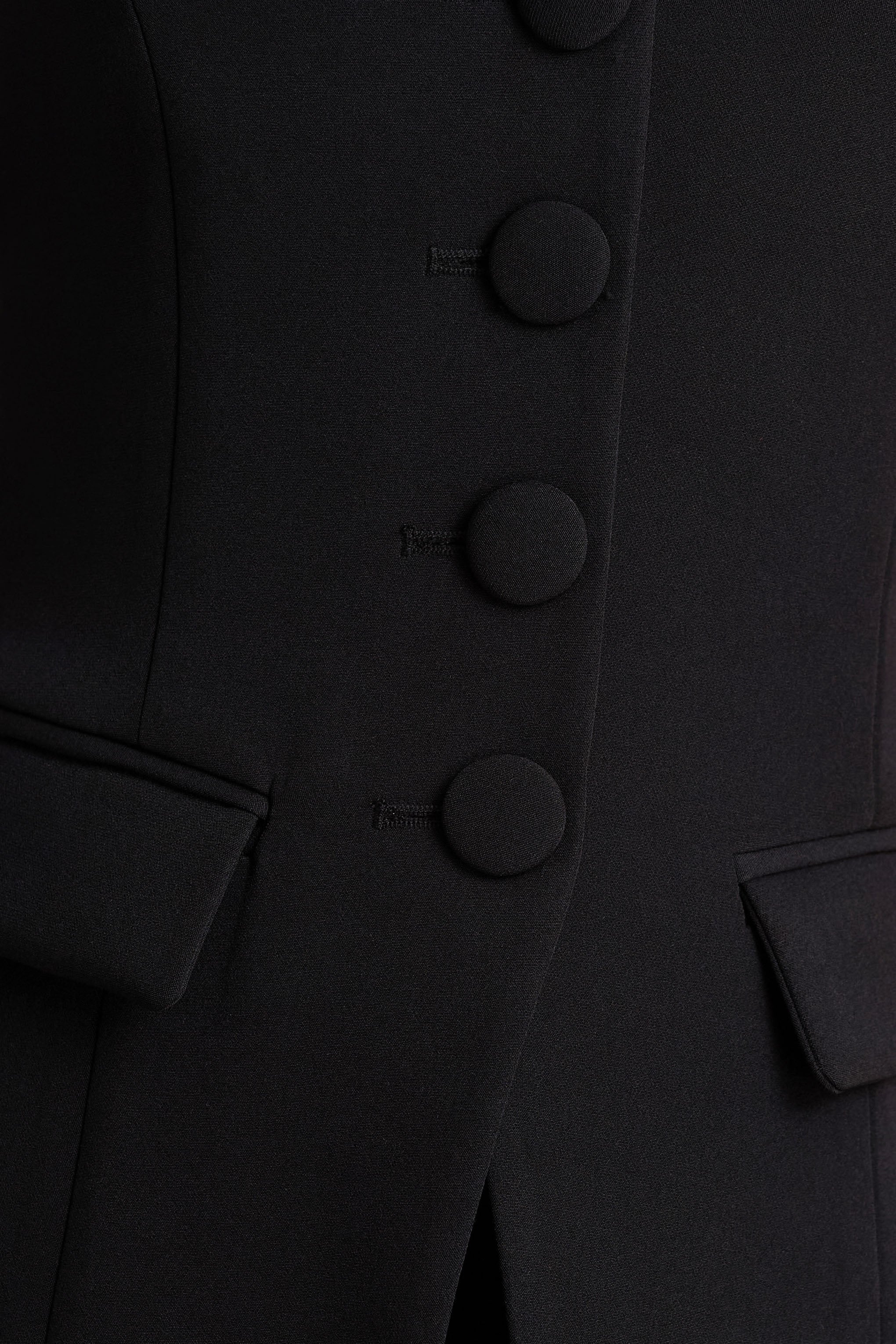 Tecla Black Button Up Tailored Waistcoat