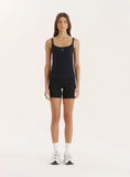 Black Sculpting Seamless Gym Vest Top