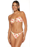 Cabana Yellow and Pink Floral Print Bikini Bottoms