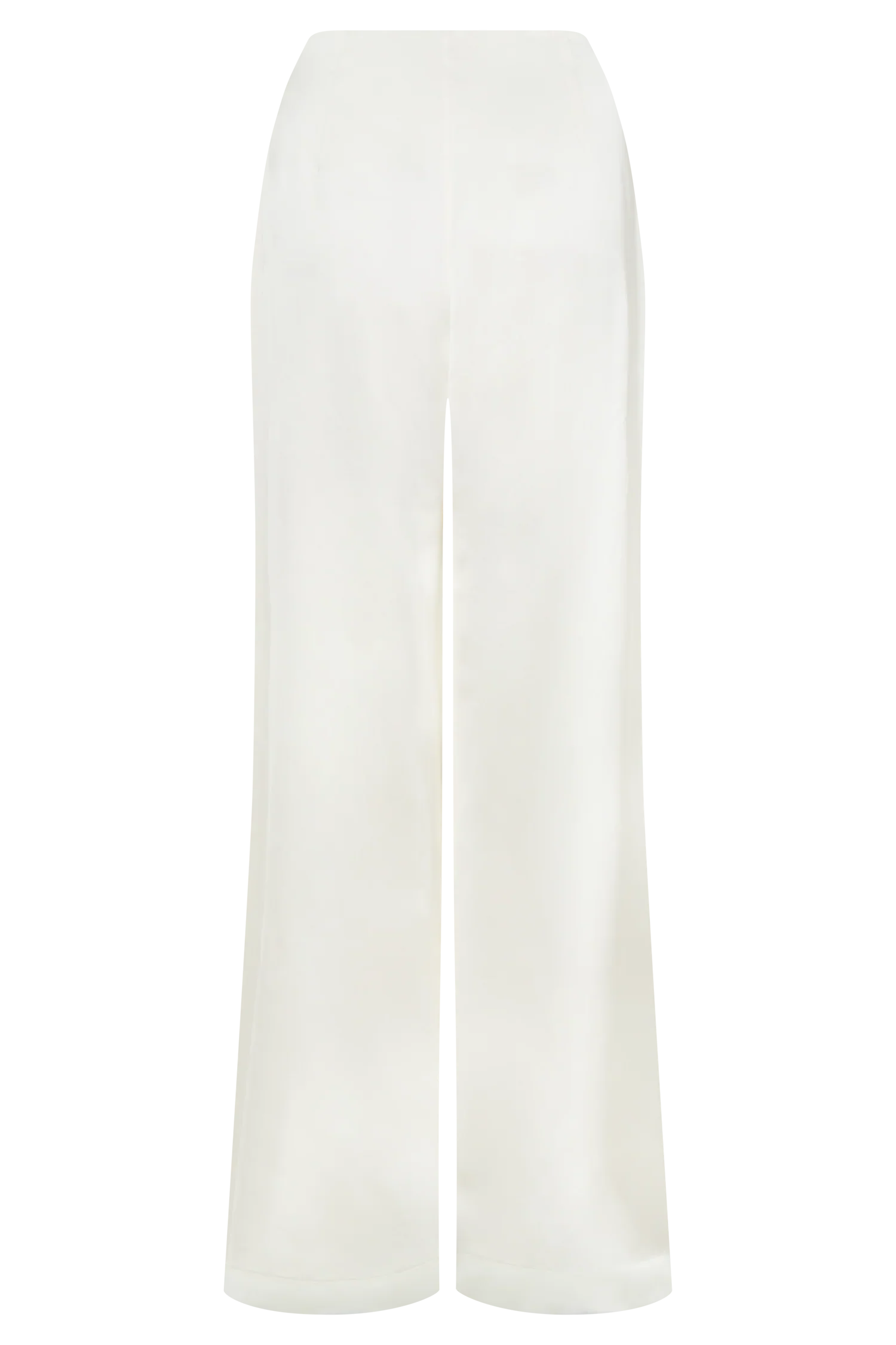 Sydney Straight Leg Satin Pants Ivory