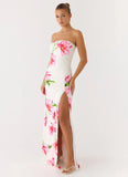 Erivo Strapless Maxi Dress Ivory Reef